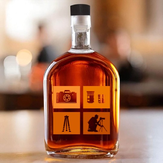Photography-Camera Wildlife-Nature-Photographer Whiskey Bottles