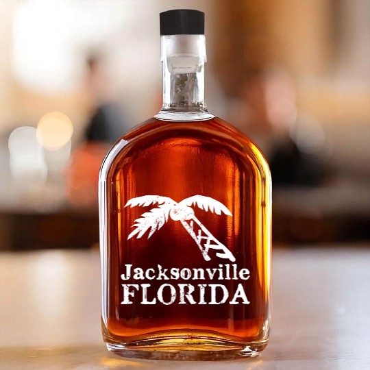Jacksonville Florida Palm Tree Souvenirs Gifts Whiskey Bottles