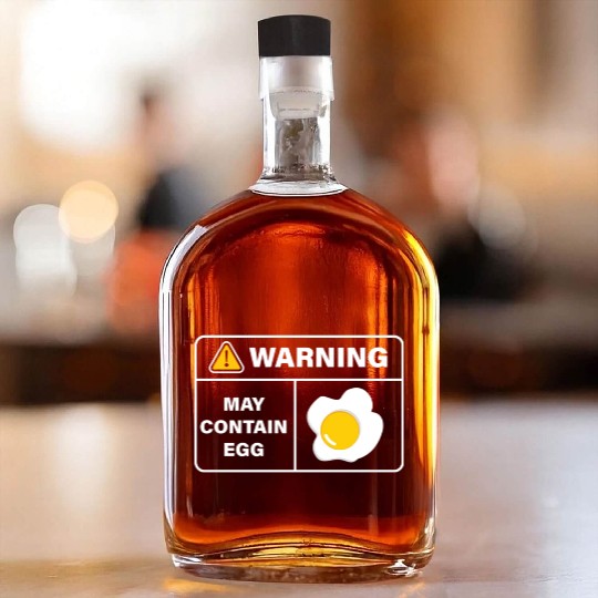 Fried Egg Lover Funny Foodie Whiskey Bottles