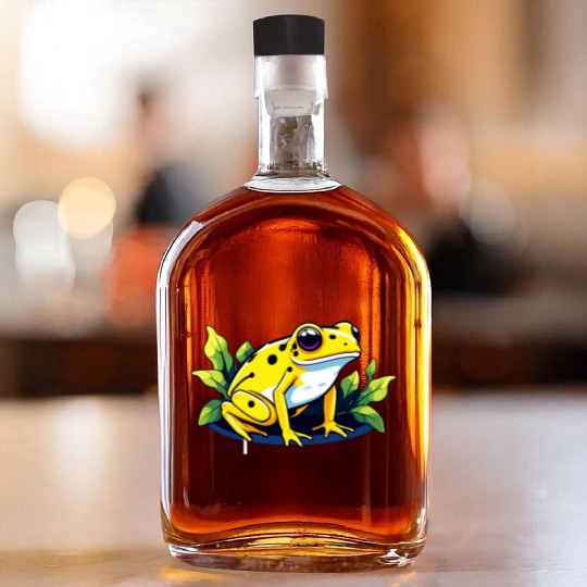 Golden Poison Frog Illustration Whiskey Bottles