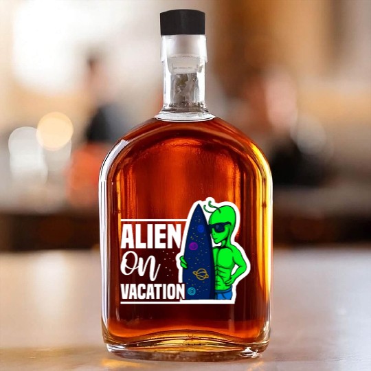 Alien, Aliens, UFO, UAP, Space Unknown Flight Whiskey Bottles