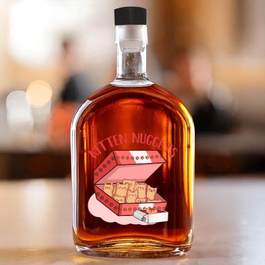 Funny Kittens as Chicken Nuggets, Cat Lover Whiskey Bottles