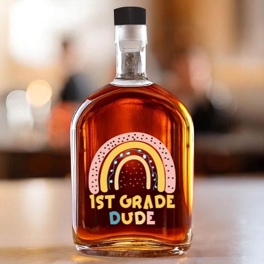 Kindergarten Teacher Funny Student 1st Graduation Whiskey Bottles