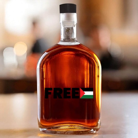 Free Palestine Whiskey Bottles