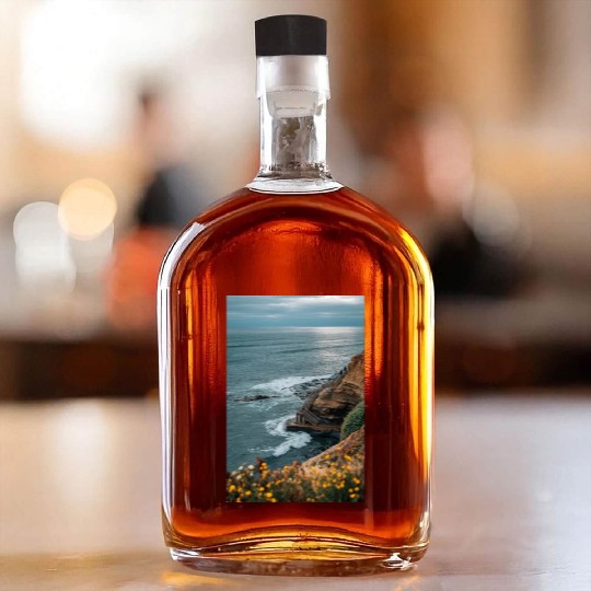 Sunset Cliffs San Diego California Shores Whiskey Bottles