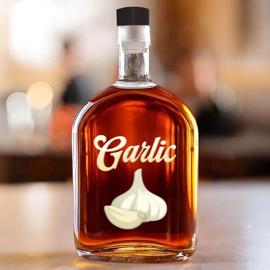 Garlic lover, Garlic Head, Garlic gift Whiskey Bottles
