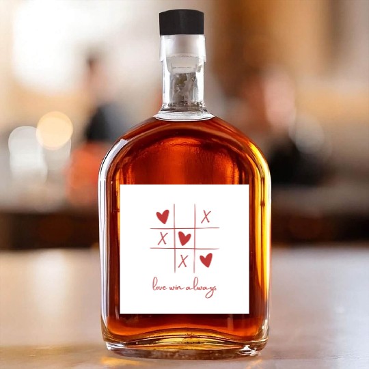 Beige Rouge Amour Saint Valentin Whiskey Bottles