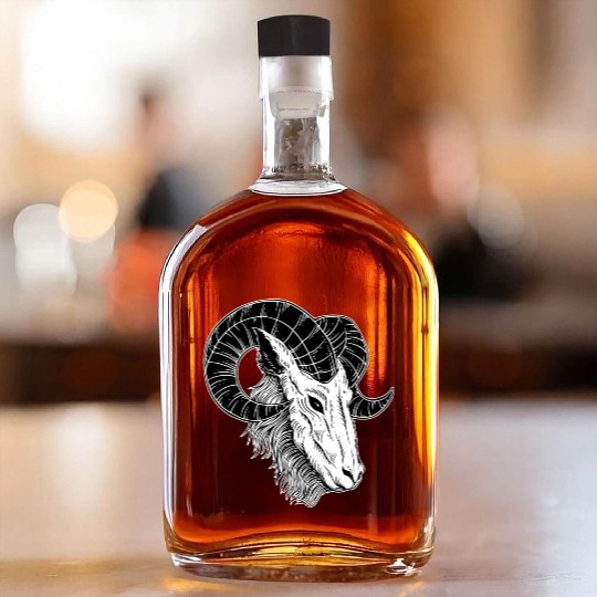 Dark Devil Baphomet Goat Head Whiskey Bottles