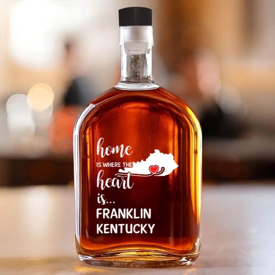 Franklin County Kentucky Is Where My Heart Is Gift Whiskey Bottles