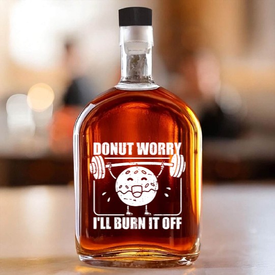 Fitness Donut Funny Donut Gym Whiskey Bottles