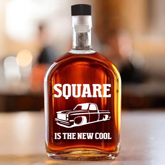 Square is The New Cool Square Body Whiskey Bottles