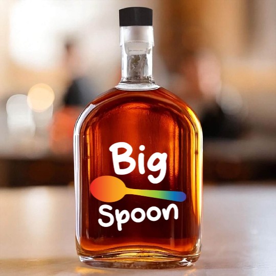 Big Spoon LGBT Pride Gay Lesbian Couple Matching Whiskey Bottles