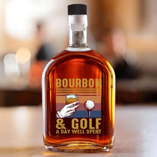 Bourbon Golf Funny Golfer Bourbon Lover Whiskey Bottles