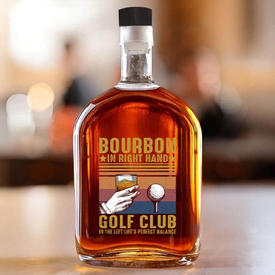 Bourbon Golf Funny Golfer Bourbon Lover Whiskey Bottles