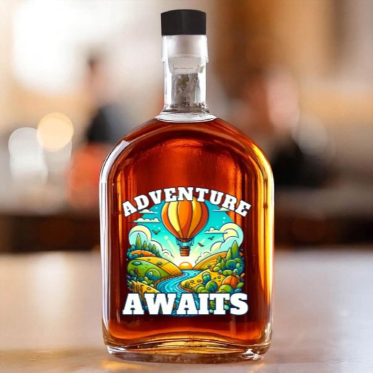 Adventure Awaits Hot Air Balloon Whiskey Bottles