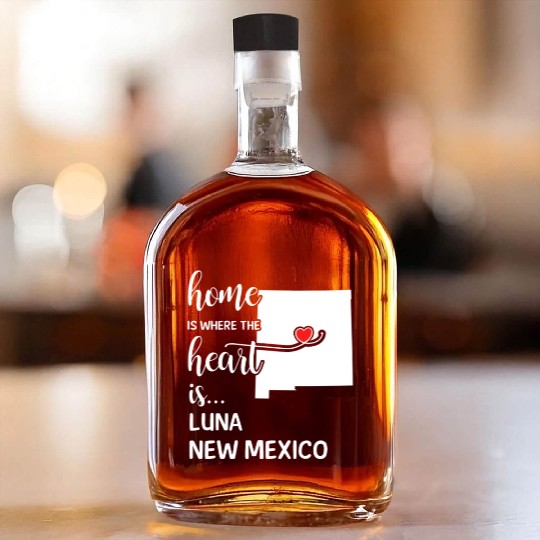Luna County New Mexico Is Where My Heart Is Gift Whiskey Bottles