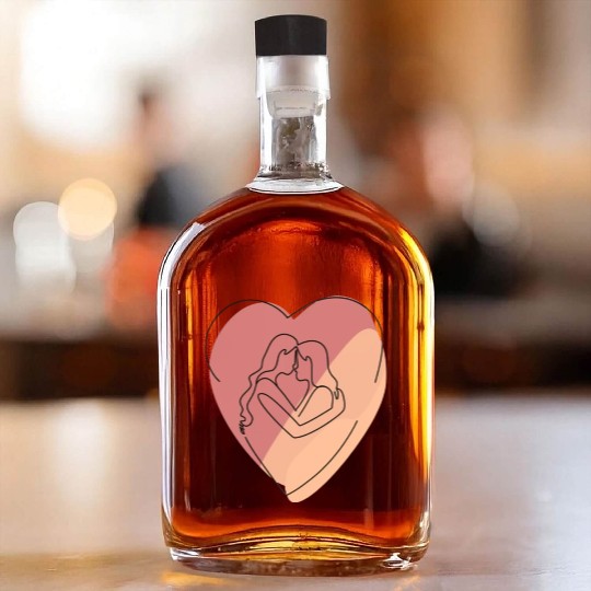 Lesbian Couple in Heart Whiskey Bottles