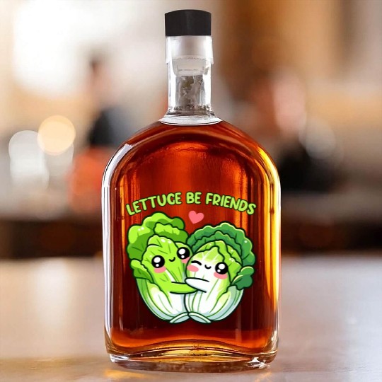 Lettuce Be Friends | Vegan Food Whiskey Bottles