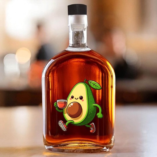 Tea Time Avocado Whiskey Bottles