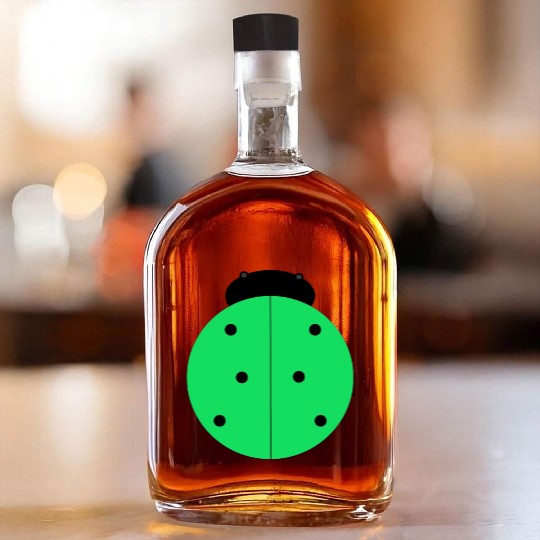 green ladybug Whiskey Bottles