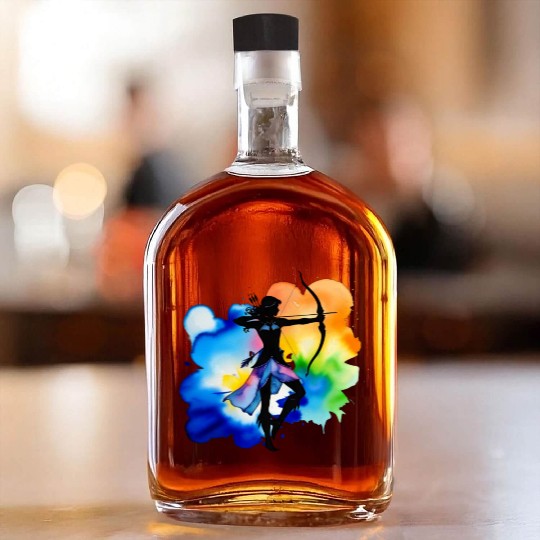 Color splash zodiac: Sagittarius Whiskey Bottles