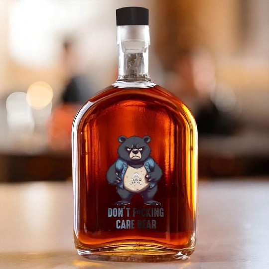 Don't F*cking Care Bear Whiskey Bottles