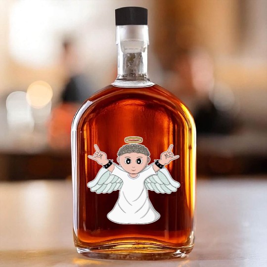 Heavy Music Loving Angel Whiskey Bottles