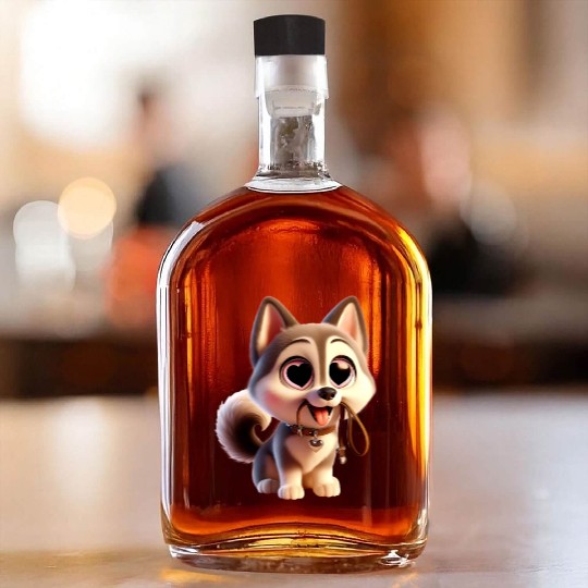 Charming Puppy Love Whiskey Bottles