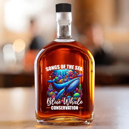 Endangered Species Blue Whale Animal Rights Whiskey Bottles