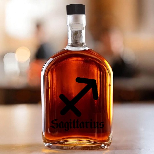 Sagittarius zodiac sign Whiskey Bottles