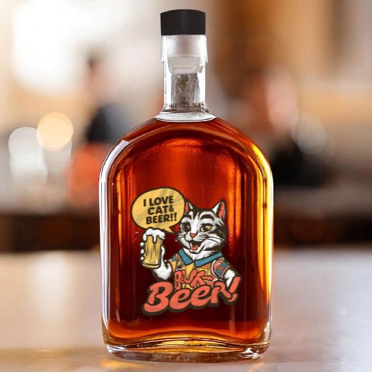 I Love Beer Whiskey Bottles
