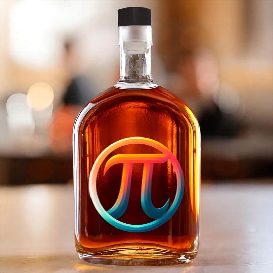 Pi Day Nerd Geek Love Math Pi Symbol Kids Men Whiskey Bottles
