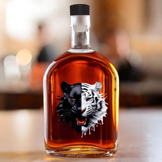 3D realistic black panther & Leopart Design Whiskey Bottles