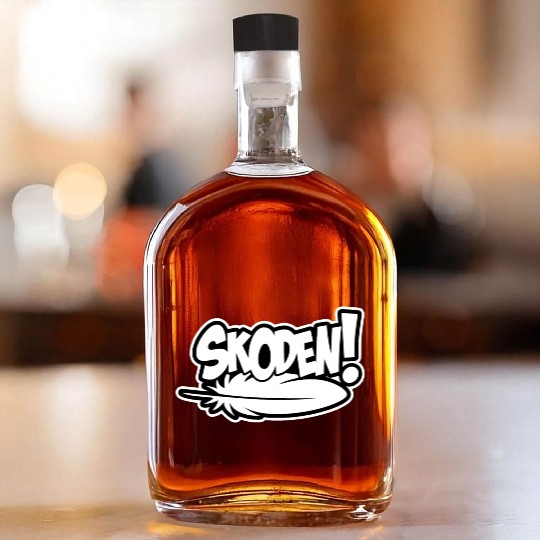 Skoden Native American slang funny rez dog Whiskey Bottles