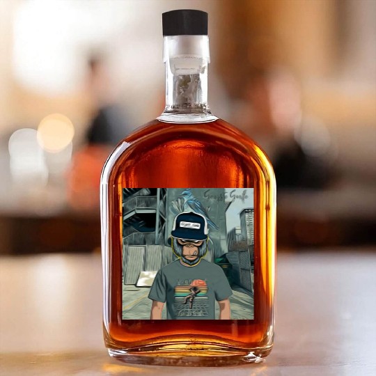 Gangsta Gorilla-Silverback Swanson Gorilla Wear Whiskey Bottles