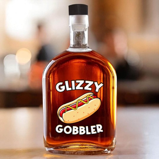 Hot Dog Glizzy Gobbler Number One Gladiator Whiskey Bottles