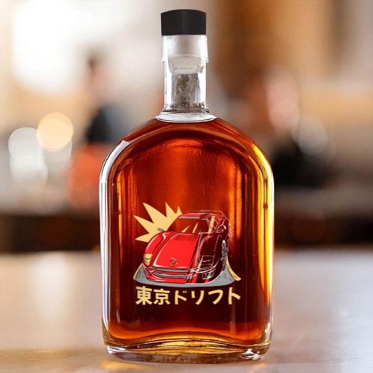 japanese sports car jdm anime Whiskey Bottles
