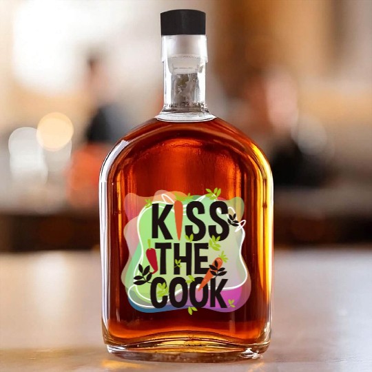 Vector Cartoon Kiss The Cook Carrot Metaphor Art Whiskey Bottles