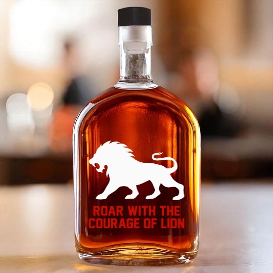 Alpha Roar Nature Lover Animal King Lion 8 Whiskey Bottles