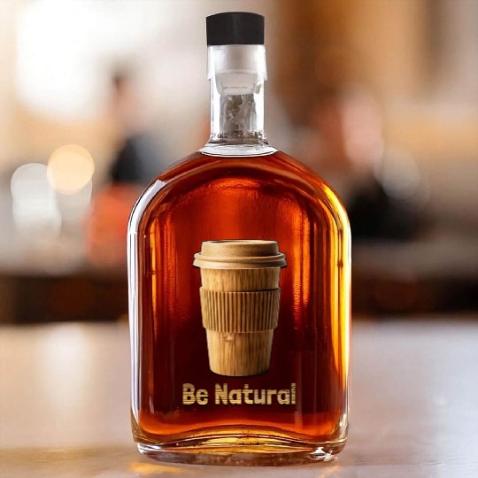 Be Natural, Bamboo Coffe Cup Whiskey Bottles