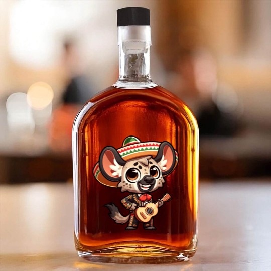 Cinco de Mayo Hyena Giraffe Mariachi Whiskey Bottles