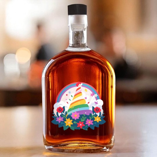 Mother's Day: Sunday cake, flower rainbow Whiskey Bottles