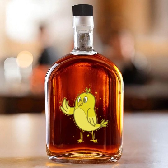 Canary waving Whiskey Bottles