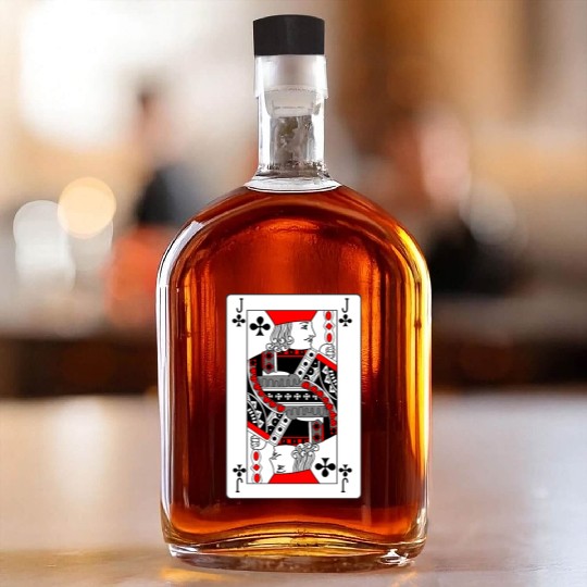 Jack Playing card clover Whiskey Bottles
