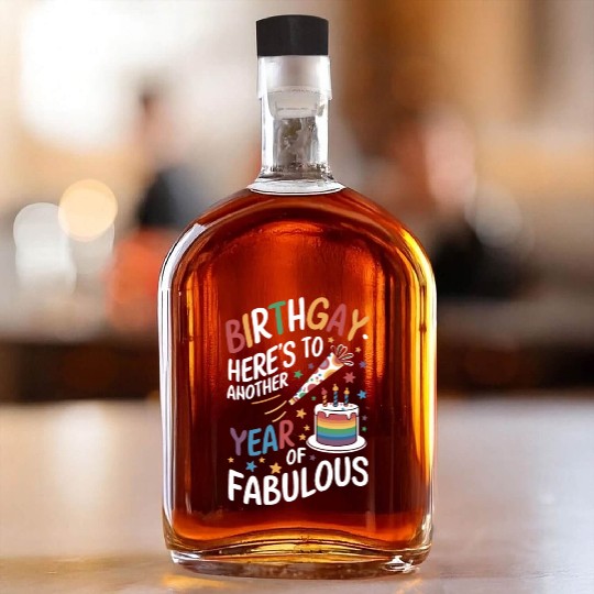 Birthgay Gay Pride Flag Pride Month Equal Rights Whiskey Bottles