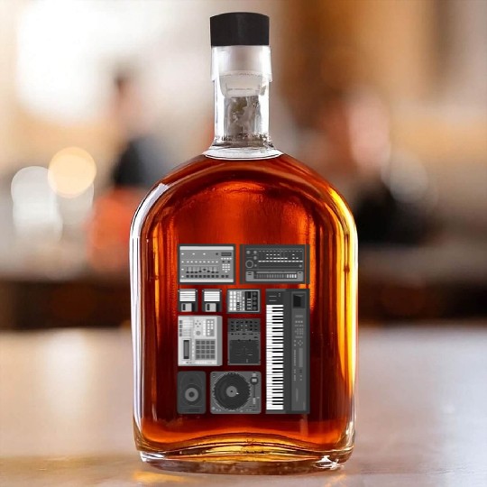 Old School Hip Hop Rap Music Beat Maker Whiskey Bottles