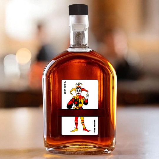 Playing card Joker banner Whiskey Bottles