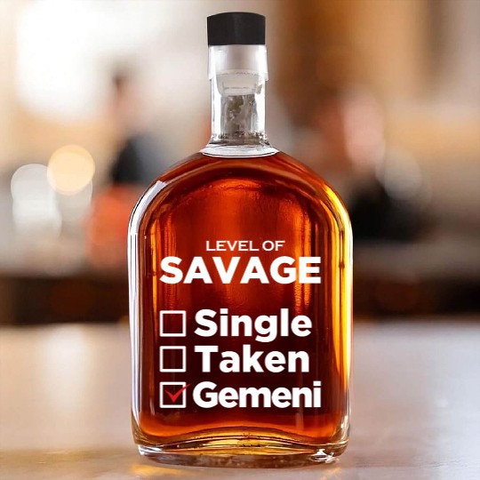 Zodiac Single Taken Gemini Whiskey Bottles