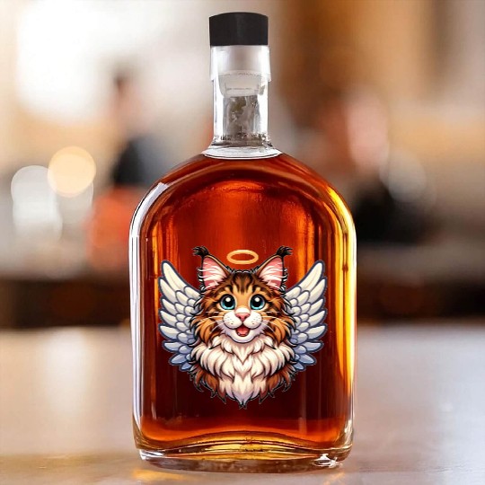 Maine Angel Cat with Wings Whiskey Bottles