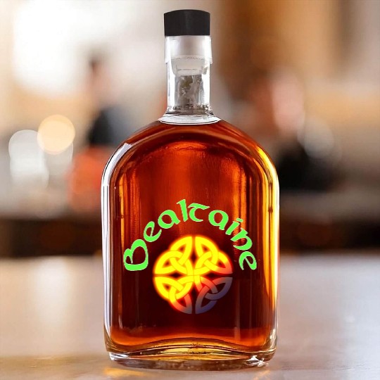 Bealtaine Irish Celtic Festival with Celtic Knot Whiskey Bottles